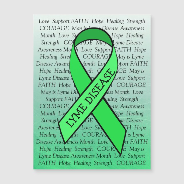 Upplysning om Lyme Disease Ribbon Magnet (Framsida)