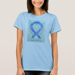Upplysning om människohandel Ribbon Angel Shirt T