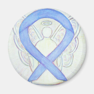 Upplysning om periwinkle Ribbon Angel Art Magnet