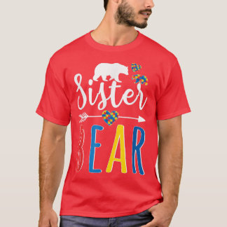 Upplysning om Sister Bear Autism Shirt Kärlek Supp T