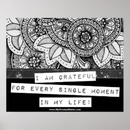 Upplysning om Tack för värdering av tacksamhet Poster