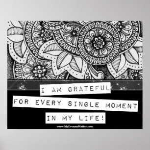 Upplysning om Tack för värdering av tacksamhet Poster