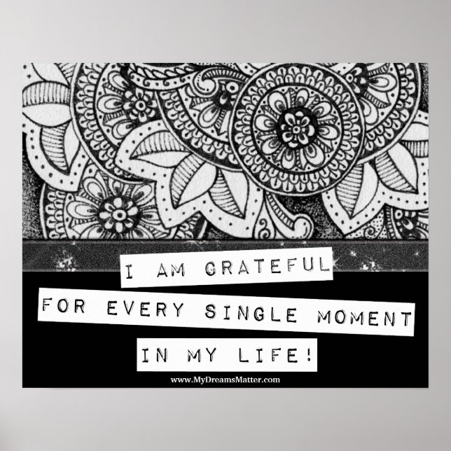 Upplysning om Tack för värdering av tacksamhet Poster (Framsidan)