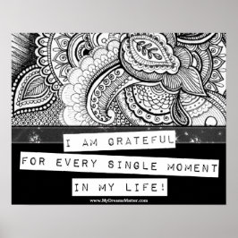 Upplysning om Tack för värdering av tacksamhet Poster