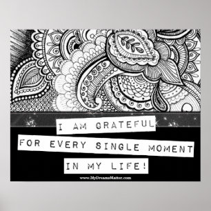 Upplysning om Tack för värdering av tacksamhet Poster