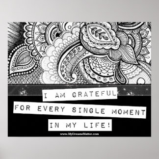 Upplysning om Tack för värdering av tacksamhet Poster