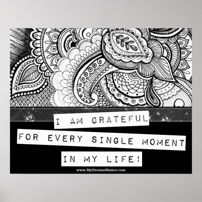 Upplysning om Tack för värdering av tacksamhet Poster (Framsidan)