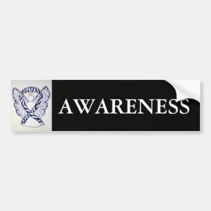Upplysning om Zebra Rand Ribbon Art Bumper Sticker Bildekal