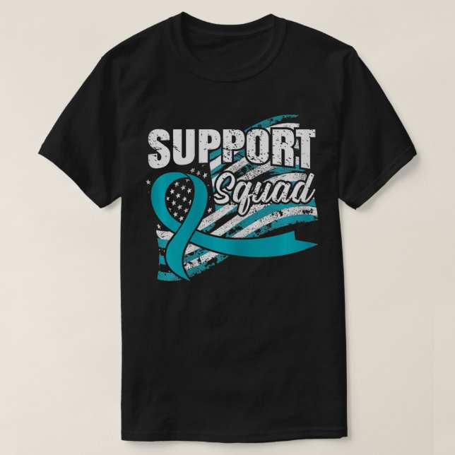Upplysningsband för peritoneal support Squad USA f T Shirt (Design framsida)