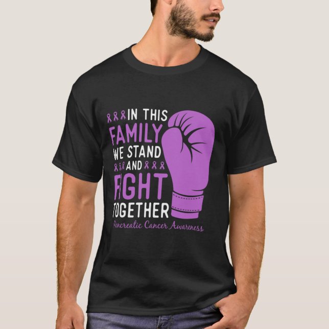 Upplysningsfamiljsupport för kampen mot cancer t shirt (Framsida)