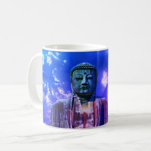 Upplysningsförmedling Buddha Statue färg Kaffemugg