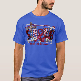 Upplysningsgrad om sickle Cell Awareness kor-band T Shirt