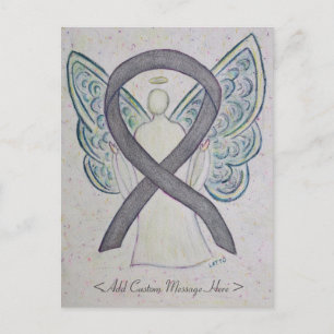 Upplysningskort för Ribbon Angel Postcard för silv Vykort
