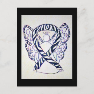 Upplysningskort från Zebra Rand Ribbon Angel Postk Vykort