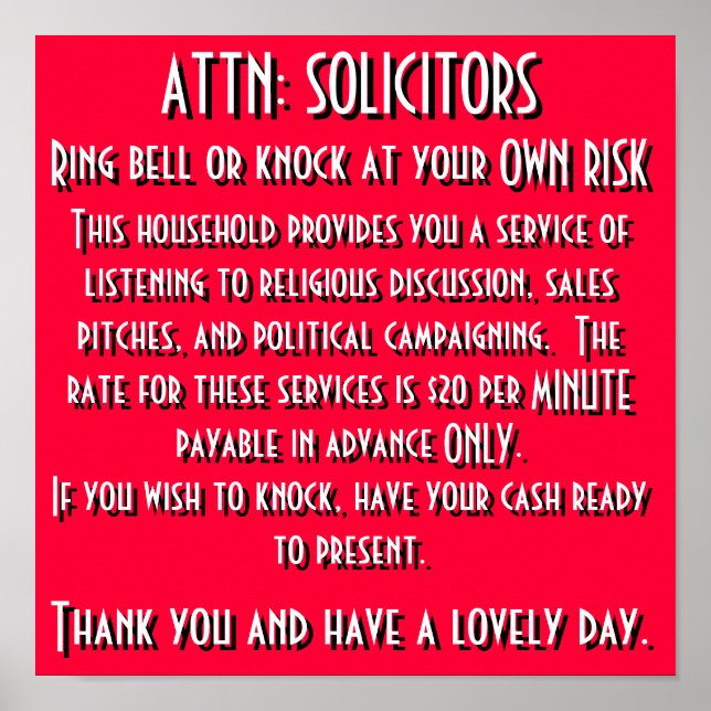 Upplysningsskylt Poster (Framsidan)