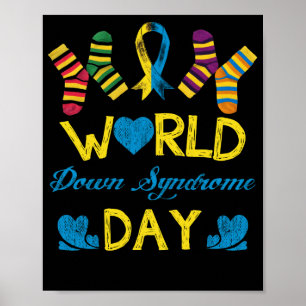 Upplysningssocklar för World Down Syndrome Day Poster