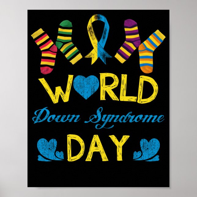 Upplysningssocklar för World Down Syndrome Day Poster (Framsidan)