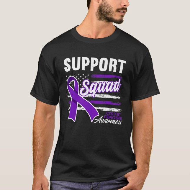 Upplysningssupport Squad I Lung Infation & Cystic T Shirt (Framsida)