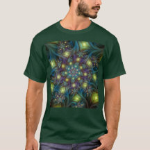 Upplyst Abstrakt Shiny Teal Lila Fractal Art