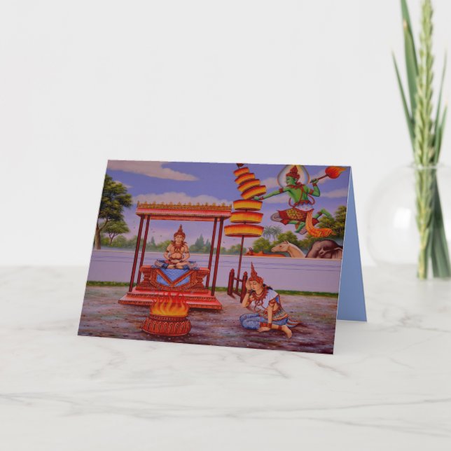 upplyst buddha-hälsningskort kort (Framsida)