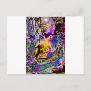Upplyst Buddha Vykort