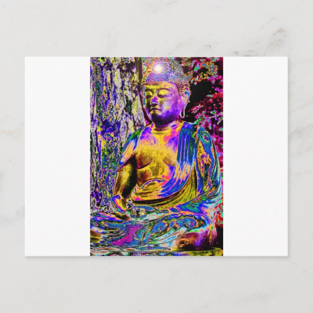 Upplyst Buddha Vykort (Framsida)