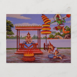 upplyst Buddha-vykort Vykort
