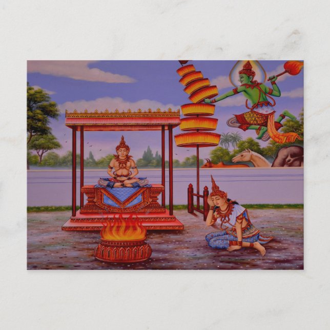 upplyst Buddha-vykort Vykort (Framsida)