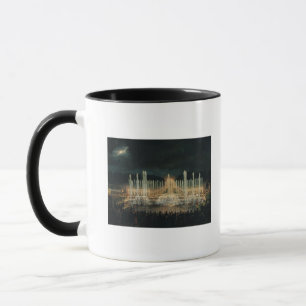 Upplyst fontänvisning mugg