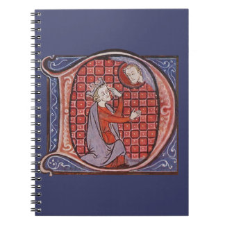 Upplyst första D-anteckningsblock Anteckningsbok