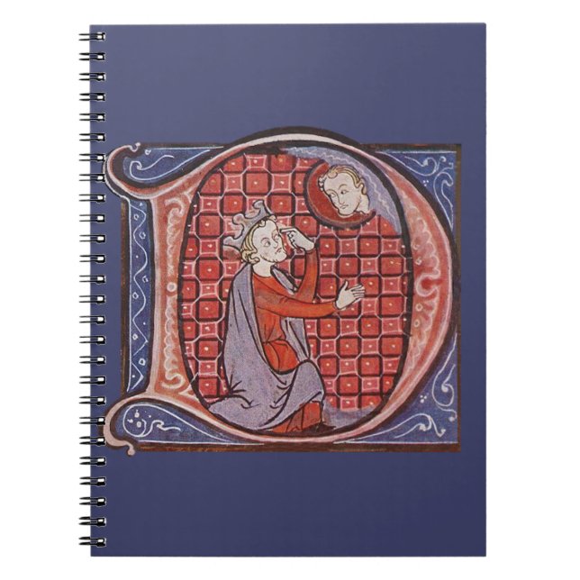 Upplyst första D-anteckningsblock Anteckningsbok (Framsidan)