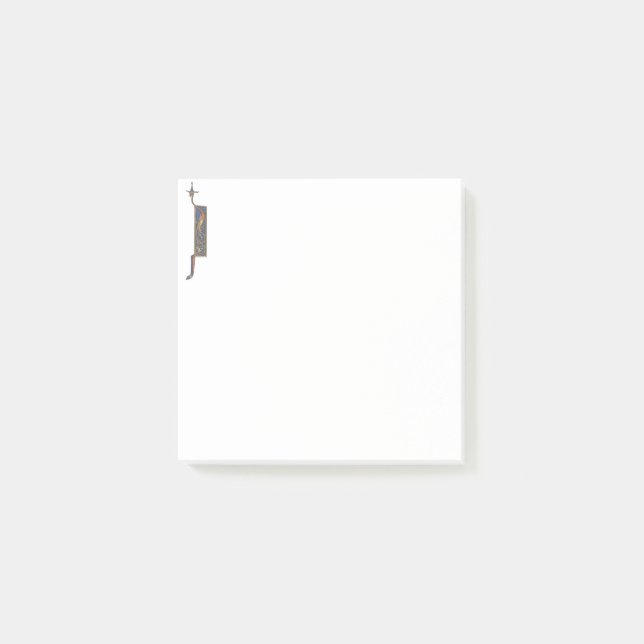 Upplyst första J Post-it Block (Framsida)