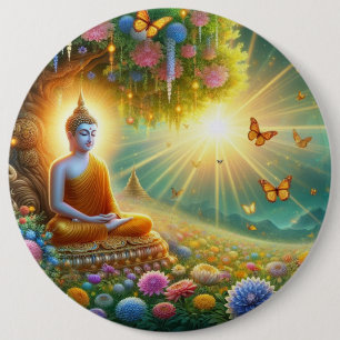 Upplyst gudstjänst: Lord Buddha Tapet Knapp