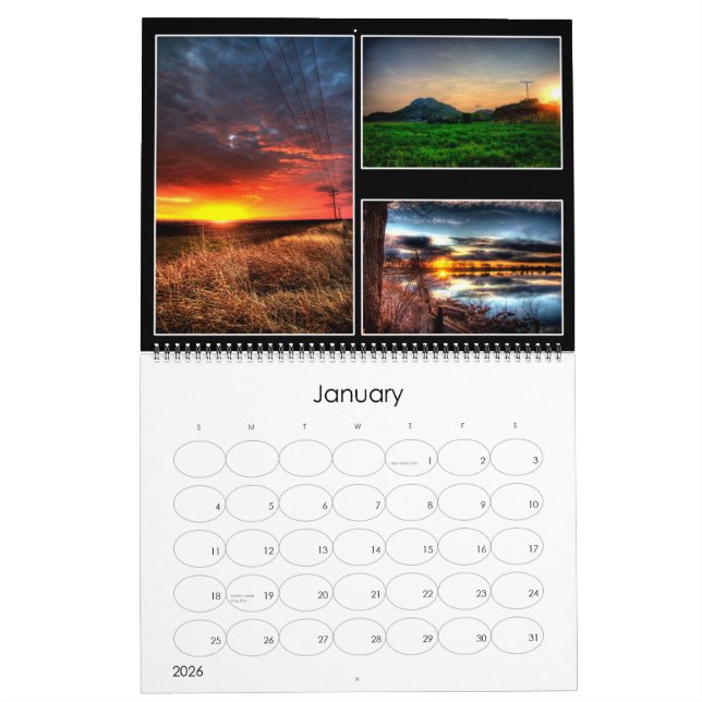 Upplyst himmlar kalender (Jan 2026)