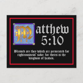 Upplyst Lettering Matthew 5 Bible-Gospel-citat Vykort