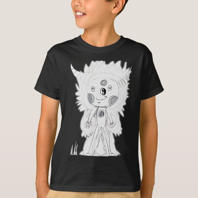 Upplyst Måne Guardian Kid T Shirt (Framsida)