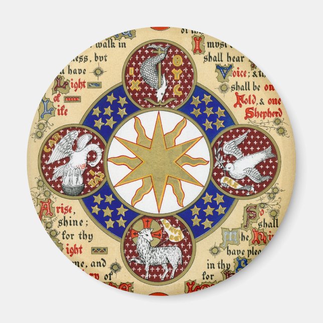 Upplyst manuscript Epiphany Magnet (Framsidan)