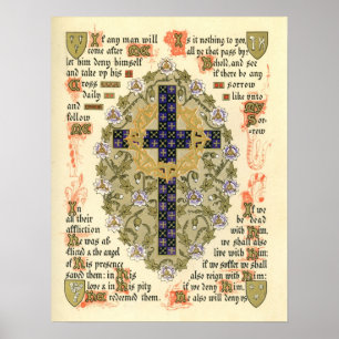 Upplyst manuskript för Septuagesima och Lent Poster