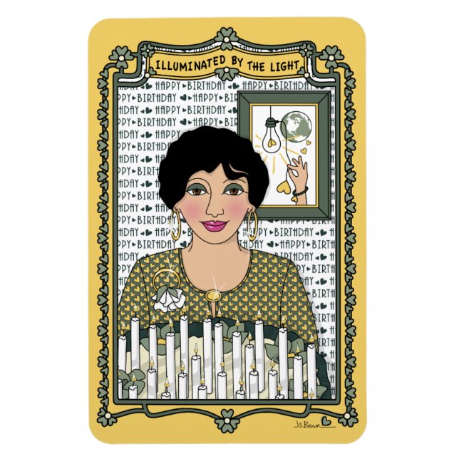 Upplyst med kylskåpet Light_C_4x6 Magnet (Vertikal)