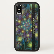 Upplyst modern blå lila Fractal Art Namn