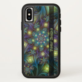 Upplyst modern blå lila Fractal Art Namn