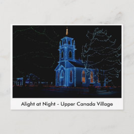Upplyst på natten - Upper Canada Village Vykort