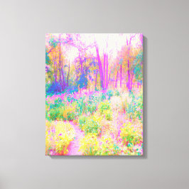 Upplyst Rosa och Coral Garden Ligcape Canvastryck