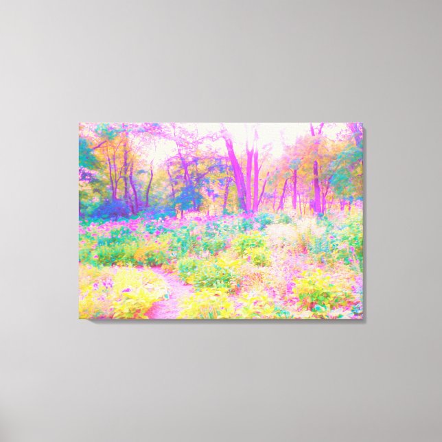 Upplyst Rosa och Coral Garden Ligcape Canvastryck (Framsida)