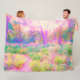 Upplyst Rosa och Coral Garden Ligcape Fleecefilt