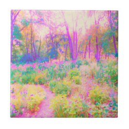 Upplyst Rosa och Coral Garden Ligcape Kakelplatta