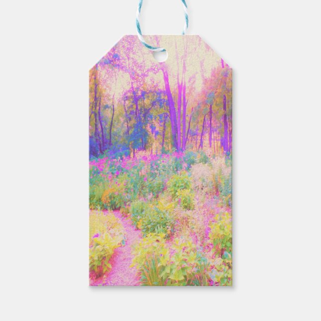 Upplyst Rosa och Coral Garden Ligcape Presentetikett (Framsidan)