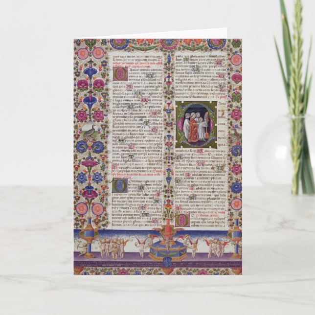 Upplyst sida från Psalms Bok Kort (Framsida)