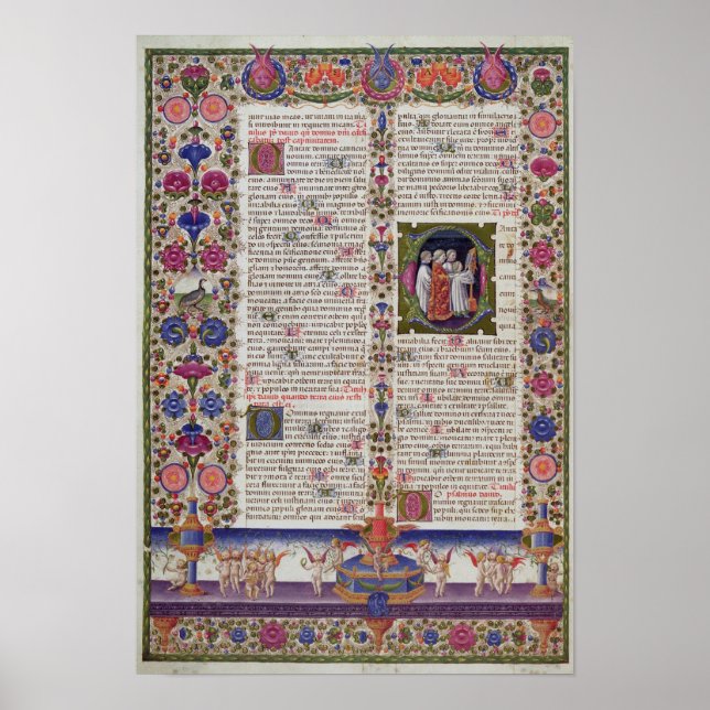 Upplyst sida från Psalms Bok Poster (Framsidan)