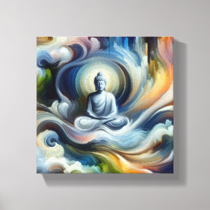 🌟 Upplyst skönhet: Lord Buddha Abstrakt Painti Canvastryck